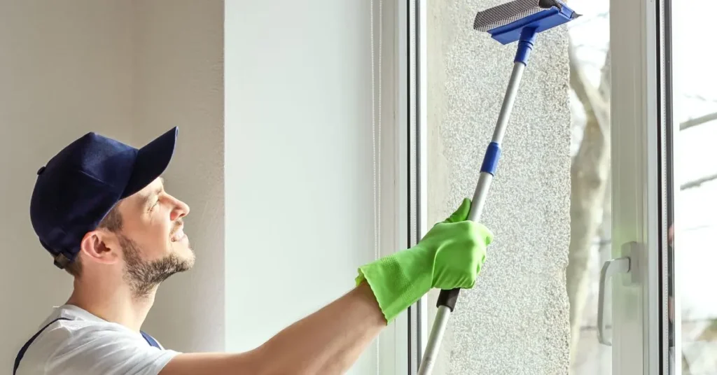 What do professional window cleaners use to clean windows